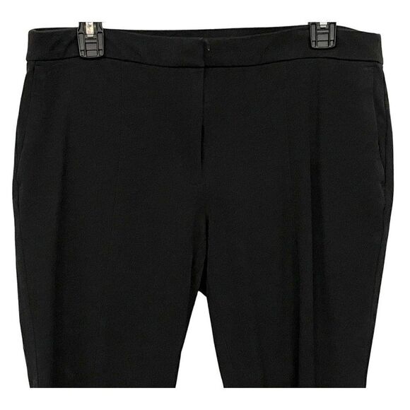 J. Jill Black Premium Bi-Stretch Mid Rise Pants Slim Tapered Leg Trousers Sz 12 - Picture 2 of 6
